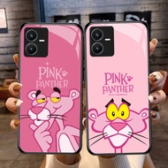 DF-96 Pink Panther TPU HD Glass Casing for VIVO Y22 Y35 Y75 Y28 Y22S V25 Y55 iQOO Z6