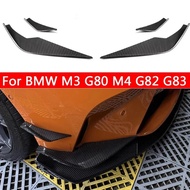 K84B For BMW M3 G80 M4 G82 G83 Carbon Fiber Car Front Bumper Wind knife Splitter Spoiler Canard Air 