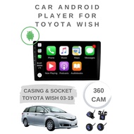 Android Player Package Promotion For TOYOTA WISH 03-19 With 360 Camera