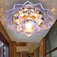 Led Corridor Light Aisle Light Crystal Entrance Light Lotus Colorful Living Room Light Foyer Light C