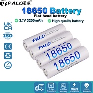 PALO 18650 Rechargeable Li-Ion Battery 3.7V 3200mAh For Flashlight Battery