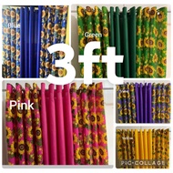3 feet(36inches) sunflower 3in1 and per pc ring curtain