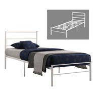 BBD Single Metal White Bed Frame Single Size Bedroom Furniture SNN3899
