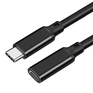 Type C ขยายสายเคเบิลต่อขยายประเภท C สายเคเบิลชาย-หญิงรองรับ4K 60HZ 10Gbps 5Gbps 100W 20V/5A 0.2M 0.5
