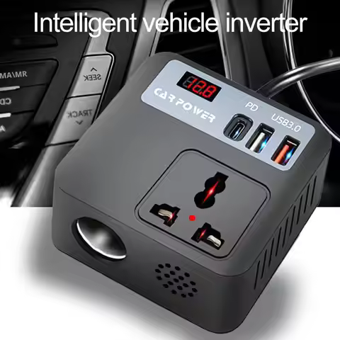Newest Car Inverter 12V 24V To 220V Cube Cigarette Charger Protection Charging 3c Car 5V QC3.0 Light