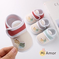Mi Amor 0 - 24 months Cartoon Cotton Shoes for Boys and Girls, anti-slip shoe sole and hook &amp; loop fasteners,cozy flats for pre walk baby