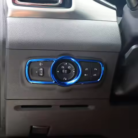 Accessories Head Lights Lamp Switch Button Panel Frame Cover Stainless Steel For Chery Tiggo 3X 5x 7