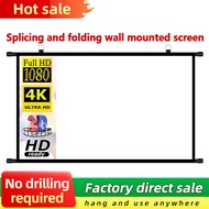 Tela de Projeção Útil 4K de alta definição Montada na Parede 152/183/213/254/305 Cm Adequada para Us