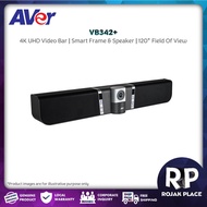 Aver VB342+ Plus All In One USB 4K UHD Huddle Room Video Bar Camera and Audio Conference System Spea