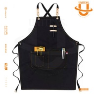 Unitens ACL 01 Canvas Leather Apron Barista Barbershop Barber Canvas Apron Cafe Kopi Original Handma