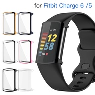 Screen Protector Case for Fitbit Charge 6 & 5 Full Coverage Bumper Soft TPU Protective Case Cover fo