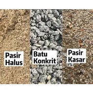 Fine Sand/Coarse Sand/Concrete Stone/Stone 3/4" /Pasir Halus/Batu Konkrit/Pasir Kasar/Cement Sand/Pa