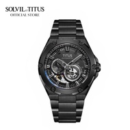 Solvil et Titus Voyager Multi-Function Automatic in Black Dial and Stainless Steel Bracelet Men Watc