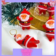 MERAH GANTUNGAN Cheap Santa Mini Contains 6 Red Santa Claus Christmas Tree Hangers Merry Christmas D