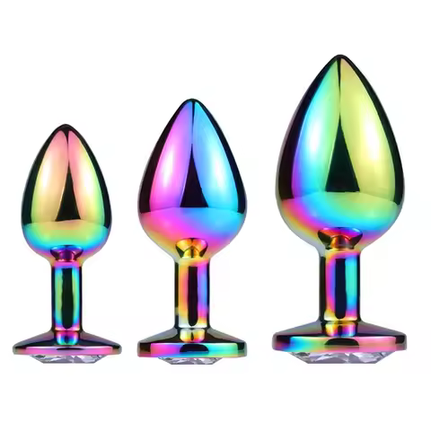 3 Size Butt Plug Metal Anal PlugJewelry Base Beginner to Expert G-PointMassage Dildos Adult Women To