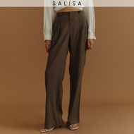 7.7 SALISA - PLEATED PANTS PF25 (Back Elastic Waistband)*PRE-ORDER Army Green (XS/S) 1 WEEK