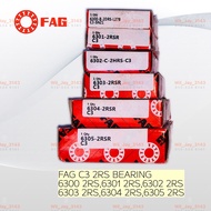 FAG BEARING C3 2RS HIGH SPEED. 6300 2RS, 6301 RS, 6302 2RS, 6303 2RS, 6304 2RS, 6305 2RS.