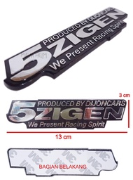 Emblem Logo Mobil 5Zigen Black Chrome