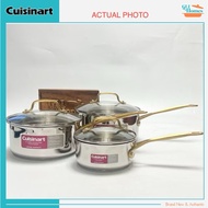 Cuisinart Induction 1Qt, 2Qt, 3Qt Saucepan w/ Spout and Glass Lid, Classic Stainless Steel