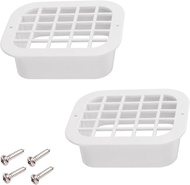 3 x 4 rain Gutter downspout Drop Outlet with Filter (White2 Pack)