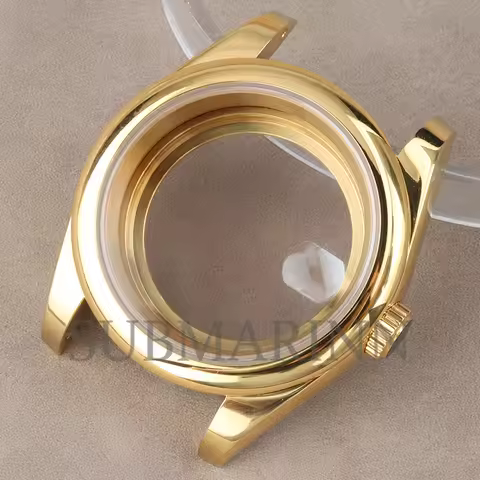 Gold Pvd 36mm/39mm NH35 Watch Case FIT Seiko Datejust NH35 NH36 Movement Sapphire Glass Waterproof s