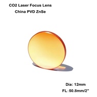 1pc Znse Focus Lens Diameter 12mm Focal Length 50.8mm 2'' for Co2 laser stamp engraving cutting mach