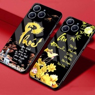 Case for REALME C61/ REALME C63 Glossy Tempered Glass Back, Latest High Quality