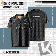 Baju Jersey ONIC MPL S 13 Hitam Away Terbaru 2024 ESport Game