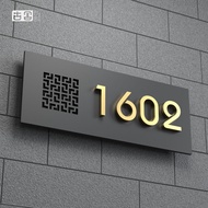 house Number Plate / Plat Nombor Rumah / Signage / Papan Tanda Alamat No Rumah / Minimalist Sign Mod