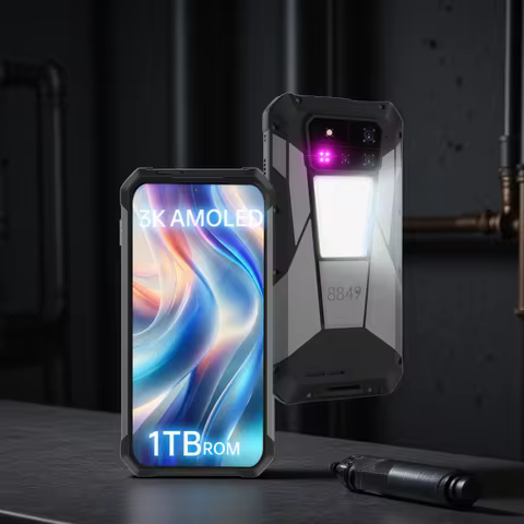 8849 Tank 4 Pro Unihertz 5G Rugged Projector Smartphone 1TB 36G Android 14 Sports Phone 11600mAh Dim