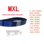 1Pcs MXL Closed Loop Timing Belt Width 6mm 10mm Rubber Synchronous Belt B84 B85 B86 B87 B88 B89 B90 
