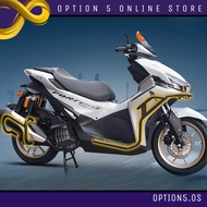 Qjmotor Crash Bar for AX200S Body Scooter Exhaust Protector Motorcycle Carbon Steel Crash Guard