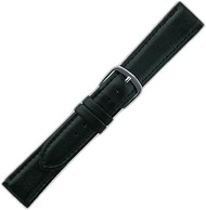 94384 Watch Band, Synthetic Leather, Made in Japan, Black, 0.6 inches (16 mm), 16-D66/S, Black, 16mm