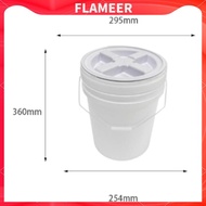 [Flameer] 18L Bucket Pail with Seal Lid Portable Reusable Utility Pail Multifunctional Barrel Pail f