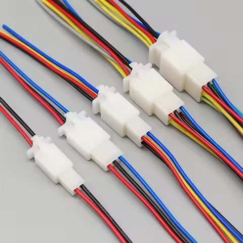 2 Sets 2.8mm Socket (with Wire) 1 Pin 2 Pin 3 Pin 4 Pin 6 Pin Socket Plug Adapter Car Wire Connector