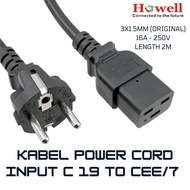 C19 to CEE7 2-meter power ups cable SEVER POWER CABLE/