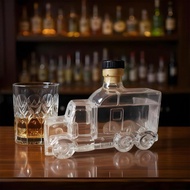 Truck Shape Whiskey Bottle 375ml Capacity Vintage Alcohol Decanter with Stopper Perfect for Bourbon 