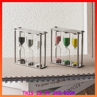 DAISO KOREA 2 Minute 3 Minute 5 Minute Triple Sand Timer 2 Colors | Stainless Steel Hourglass Desk T