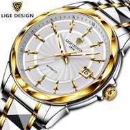 KY&amp;LIGE/Lige New Tungsten Steel Watch Classic Business High-End Mechanical Watch50Men's Waterproof Watch PWLB