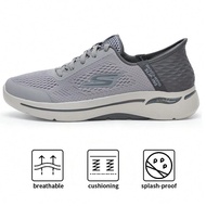 Go Walk Arch Fit Slip-On Athletic Shoes, Men's Running Training Casual Walking 216258-GRY