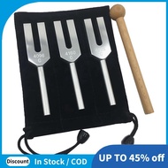 Angel Tuning Fork Set - 4096 Hz, 4160 Hz, 4225 Hz - Therapeutic Instrument Set with Wooden Strike an