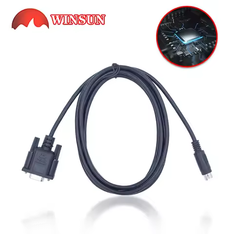 For Mitsubishi FX3U Series FX PLC Programming Cable RS232 to round 8 pin Samkoon HMI