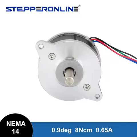 Round Nema 14 Stepper Motor 8Ncm (11.33oz.in) 0.9deg Bipolar Stepper Motor 0.65A Φ36x19.5mm 4-wires 