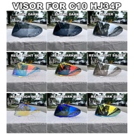 ✔READY STOCK✔ VISOR FOR C10 HJ34P TRANSPARENT REVO DARK GOLD RED BLUE SCRATCH RESISTANT UV