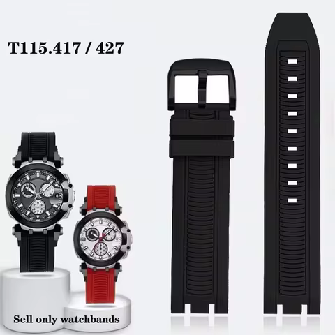 For Tissot T-sport Racing T115.417 Moto GP Rubber Watch Strap T115417 Men Sport Series Silicone watc