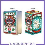 [Lacooppia1] Mahjong Card Game Board Resistant Party Games Family Accessories Mahjong Tile 144 Cards/Set for