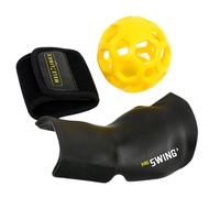 1 Set Golf Swing Aid with Wrist Rest Wristband Hollow Ball Golf Swing Angle Trainer Arm Posture Corr