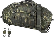 EASY BW 65L Large Travel Duffle Bag Military Tactical Backpack, Woodland, 65L