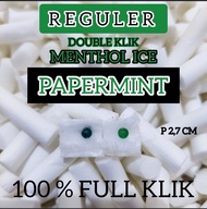 50g Busa filter klik menthol ice paper mint  isi 2 ukuran Reguler