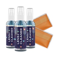 Eyeglass Gel Lens Cleaner Spray Kit - 3 x 2oz Gel Eyeglasses Cleaner Spray Bottle + 2 Microfiber Clo